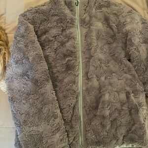 Girls reversable North Face jacket side Med (10/12)